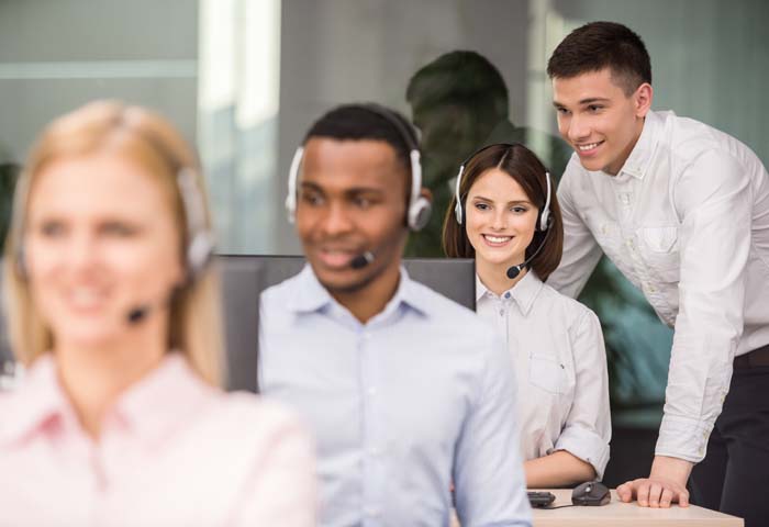 image-of-group-of-Customerservice-membes-talking-on-phone