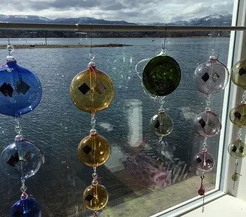 Stained glass by window