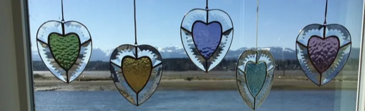 Heartshaped stained glass