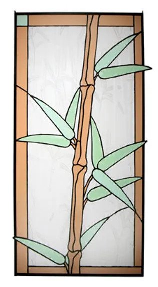 Stained glass with bamboo