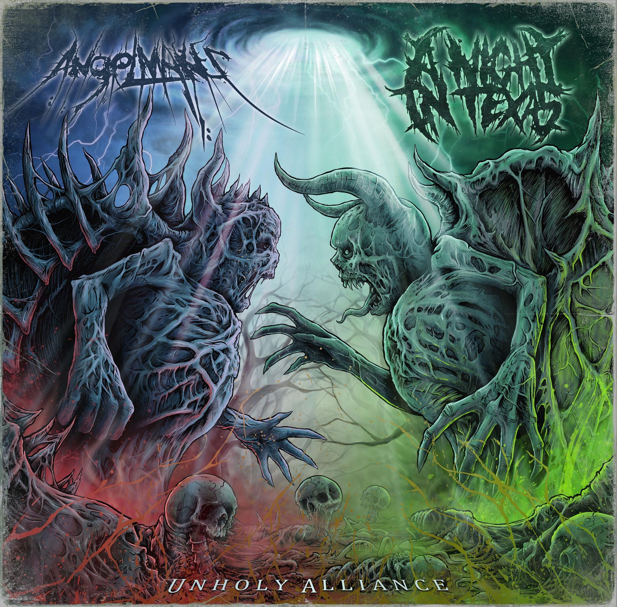 album artwork of unholy alliance, by AngelMaker and a night in texas